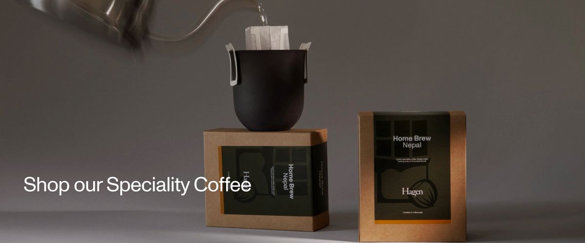 Home Brew coffee being brewed over a cup